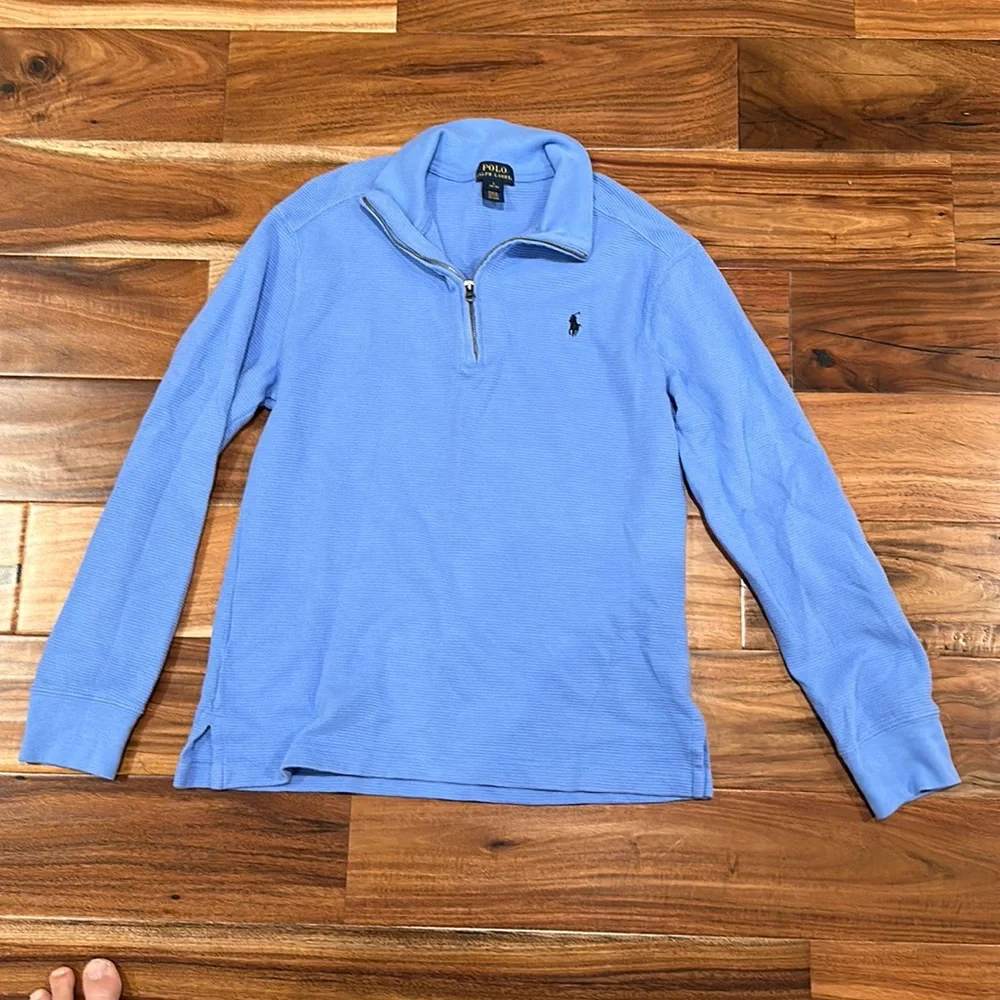 Boys Large Polo by Ralph Lauren Quarter Zip Shirt - Picture 1 of 4